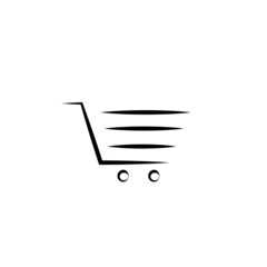 Car for shopping. Vector drawing.