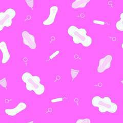 menstrual cup tampon gasket venus mirror pattern vector illustration