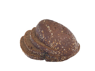 loaf of bread isolated on white