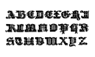 Obraz premium Alphabet Font Set 