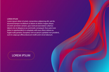 Geometric abstract background. Wave flow. Graphic background for your design. Vector illustration.