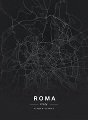 Plakat Map of Rome, Italy