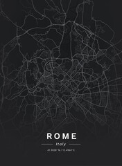 Obraz na płótnie Canvas Map of Rome, Italy
