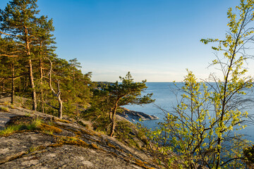 Rocky coastal view of Porkkalanniemi, Kirkkonummi, Finland