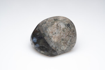 Natural gemstone liberite on white background