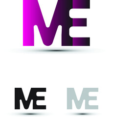 ME latter logo design template