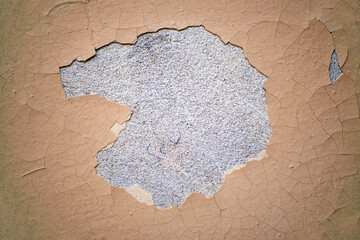 Texture of cracked paint on wall