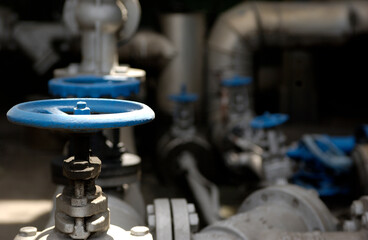 Details of pipes of an oil plant in Genoa, Italy