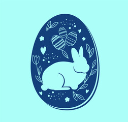 Colorful Easter eggs. A hand-drawn pattern is a cute decoration. Vector illustration on a white background. for the concept of the Easter holiday.