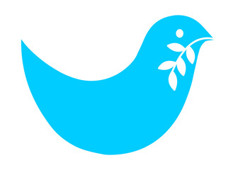 Peace dove abstract bird icon logo