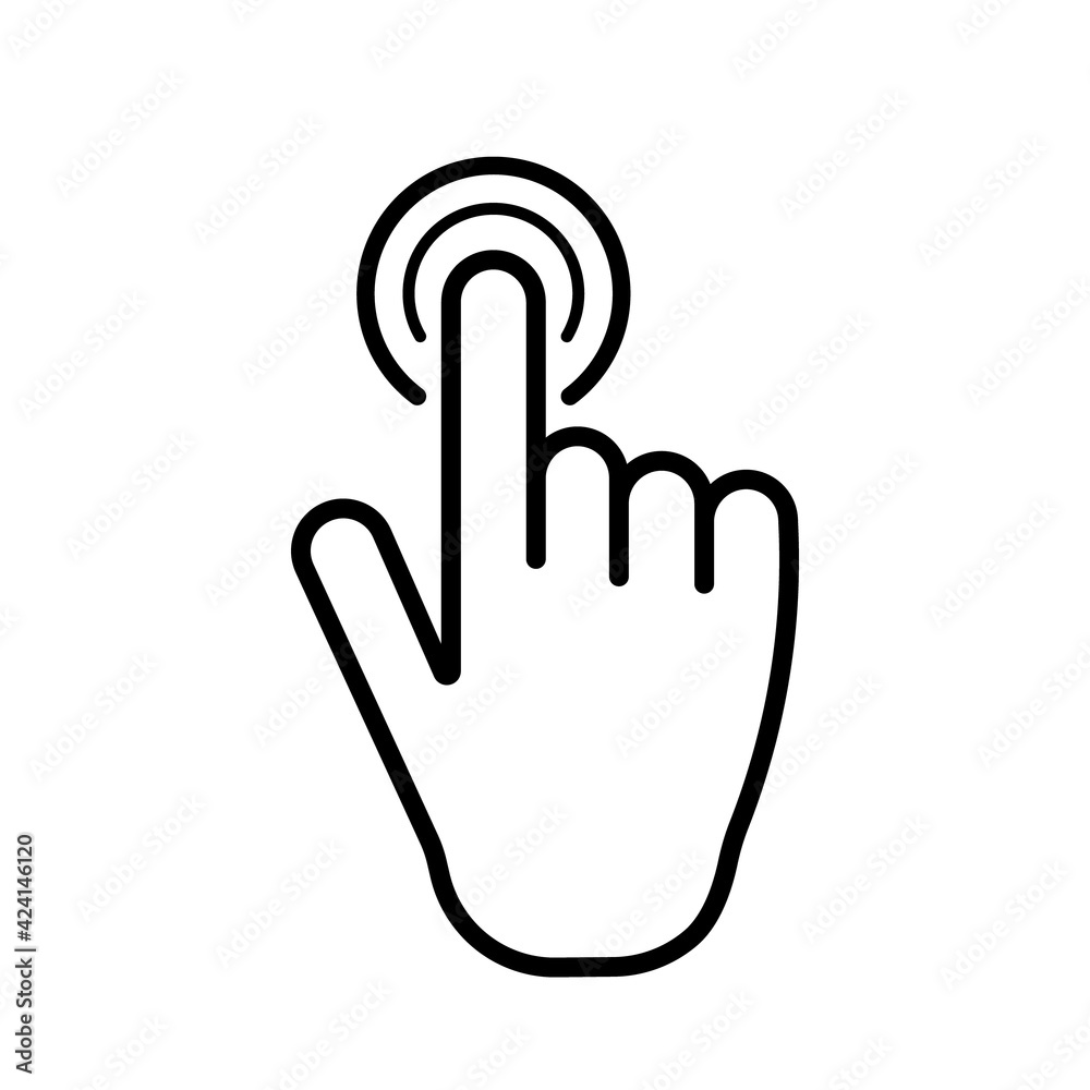 Poster pointer cursor сomputer mouse icon. pointing hand. click cursor. vector illustration.