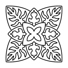 black and white spiritual mandala