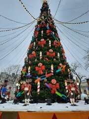 christmas tree in the city