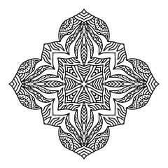 Creativity Mandala design. Detailed bohemian hand drawn mandala pattern for carpet or bandana