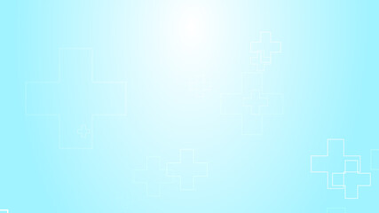 Medical white blue cross pattern background.