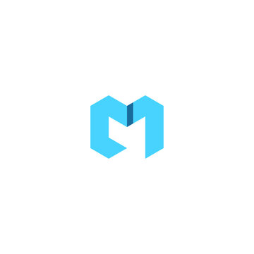 initial MC logo design vector