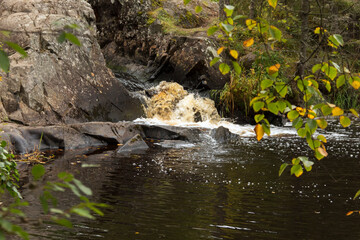 Ahwenkoski waterfall on the Tohmajoki River