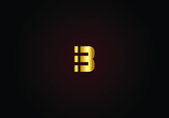 BB, B letter abstract gold logo vector