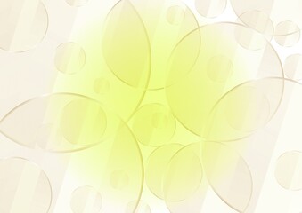 Fototapeta na wymiar 円が重なる透明感のある黄色の抽象背景 no.04