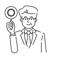 マルを出す中年ビジネスマン