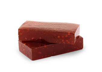 Fruit marmalade sweets, jelly candies isolated on white background with clipping path, collection