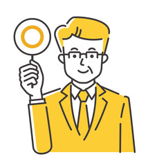 マルを出す中年ビジネスマン