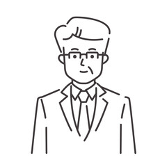 笑顔の中年ビジネスマン