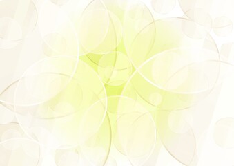 円が重なる透明感のある黄色の抽象背景 no.08