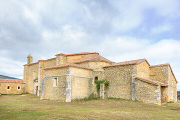 Fototapeta premium Hermitage of the Virgen de la Hoz in Valdivielso, Burgos, Castilla y Leon, Spain