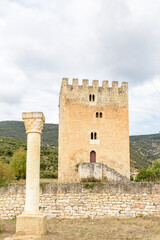 Fototapeta premium Torre de los Velasco de Valdenoceda in Valdivielso, Burgos, Castilla y Leon, Spain