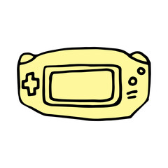 Fototapeta premium Vintage Gamepad - Hand drawn doodle sketch style vector