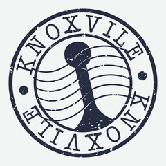 Knoxville, TN, USA Stamp Postal. Silhouette Seal. Passport Round Design. Vector Icon. Design Retro Travel. National Symbol. - obrazy, fototapety, plakaty