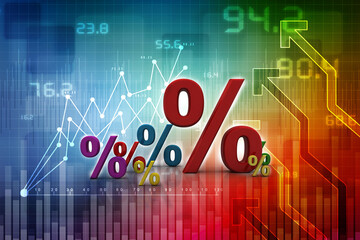 3d rendering Percentage Icon