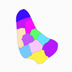 Barbados Detailed Map With States or Parishes