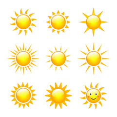 Sun Vector Icons Set