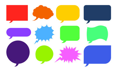 Colorful Speech Bubbles Set