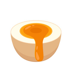 Soft Boiled Egg. Boiled Egg on white background.