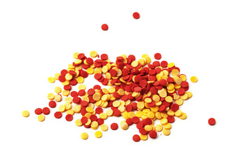 Confectionery decorative red and gold Easter filling for cakes