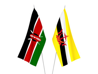 Kenya and Brunei flags