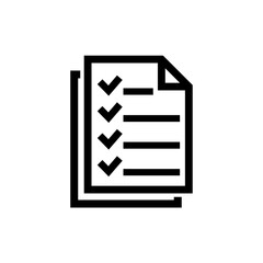 Checklist icon, logo isolated on white background