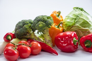Fresh vegetable isolated nutrition healthy. studio photo.