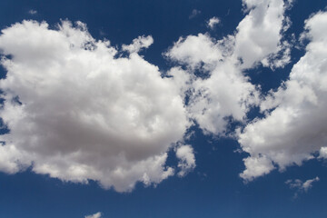 Beautiful white clouds against the blue sky