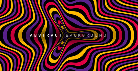 Modern multi-colored striped illustration. Trendy minimalist abstract background, vector wallpaper design for poster, brochure, presentation, website etc.