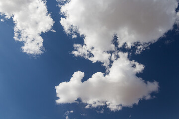 Beautiful white clouds against the blue sky
