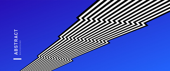 Colorful geometric background with color gradient and striped zig-zag lines. Futuristic geometric style. Eps10 vector.