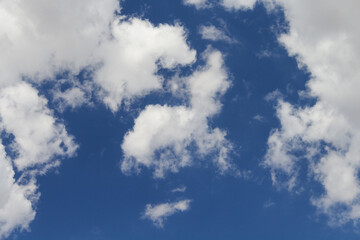 Beautiful white clouds against the blue sky