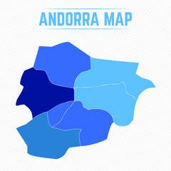 Andorra Detailed Map With States