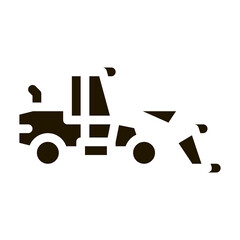 road repair machine glyph icon vector. road repair machine sign. isolated symbol illustration