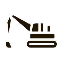 road repair excavator glyph icon vector. road repair excavator sign. isolated symbol illustration