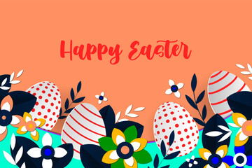 Vivid Monochrome Easter Paper Style 